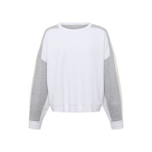 Nuuds Vintage Fleece SIDELINE Colorblock CREW sweatshirt XS white NWT in package